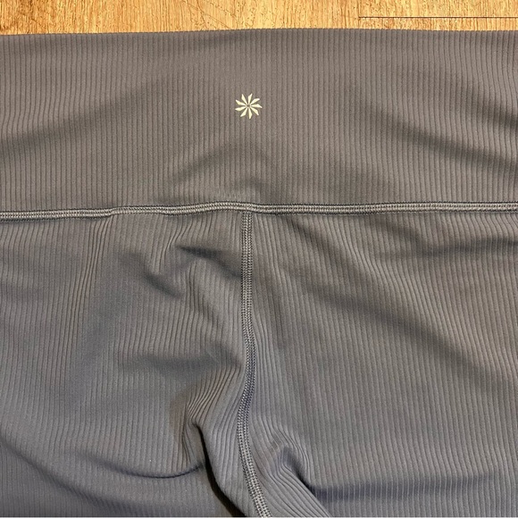 ATHLETA • Transcend Rib High-Rise 7/8 Legging Shadow Blue Size L - Picture 6 of 15